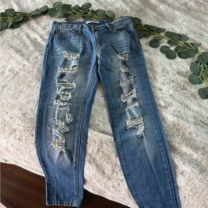 KanCan Light Blue Distressed Skinny Jeans
